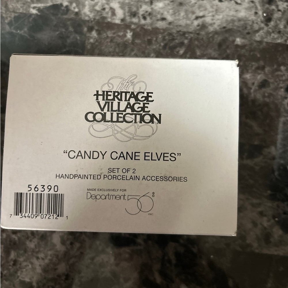 Department 56 Candy Cane Elves Porcelain Set